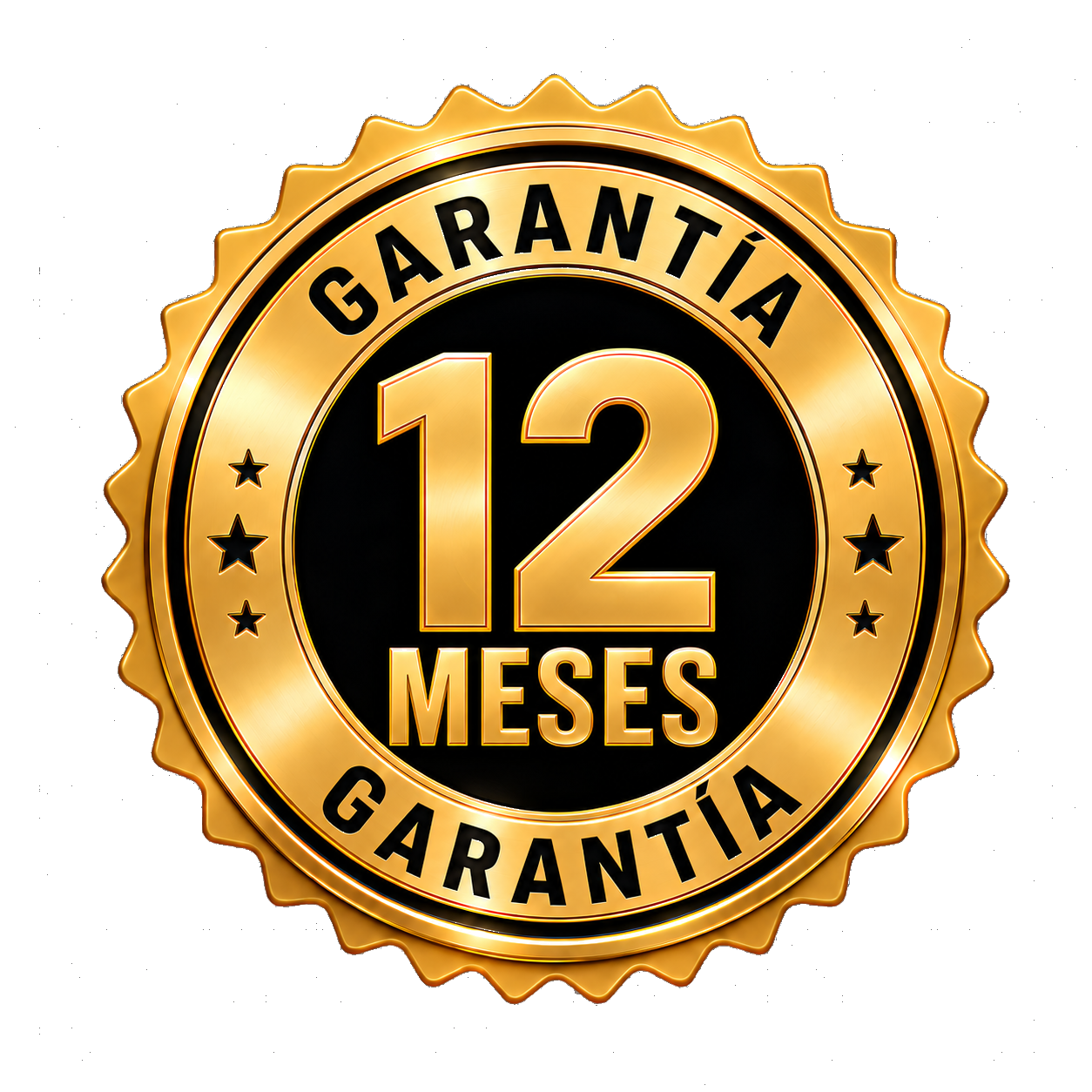 Sello dorado: Garantía de 12 meses